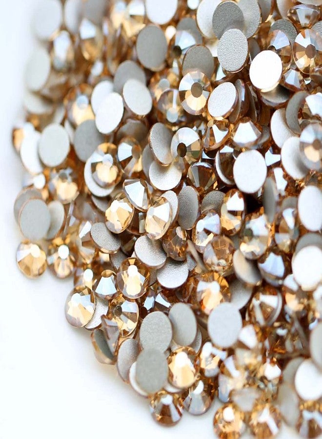 Dowarm 720pcs SS20 Flatback Crystals, 4.8mm Flat Back Nail Crystals for Craft, Dance Costumes, Non Hotfix Rhinestones (SS20 / 4.8MM, Golden Shadow/Champagne) - Image 2